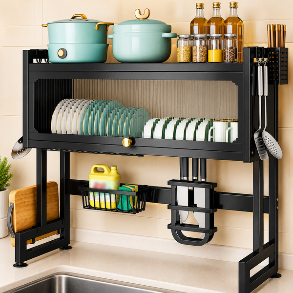 Kitchen Sink Shelf With Cabinet Door
