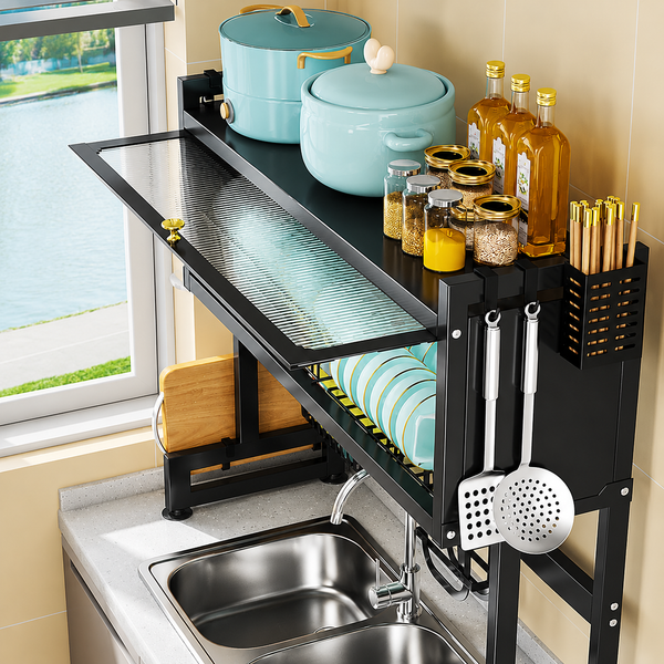 Kitchen Sink Shelf With Cabinet Door